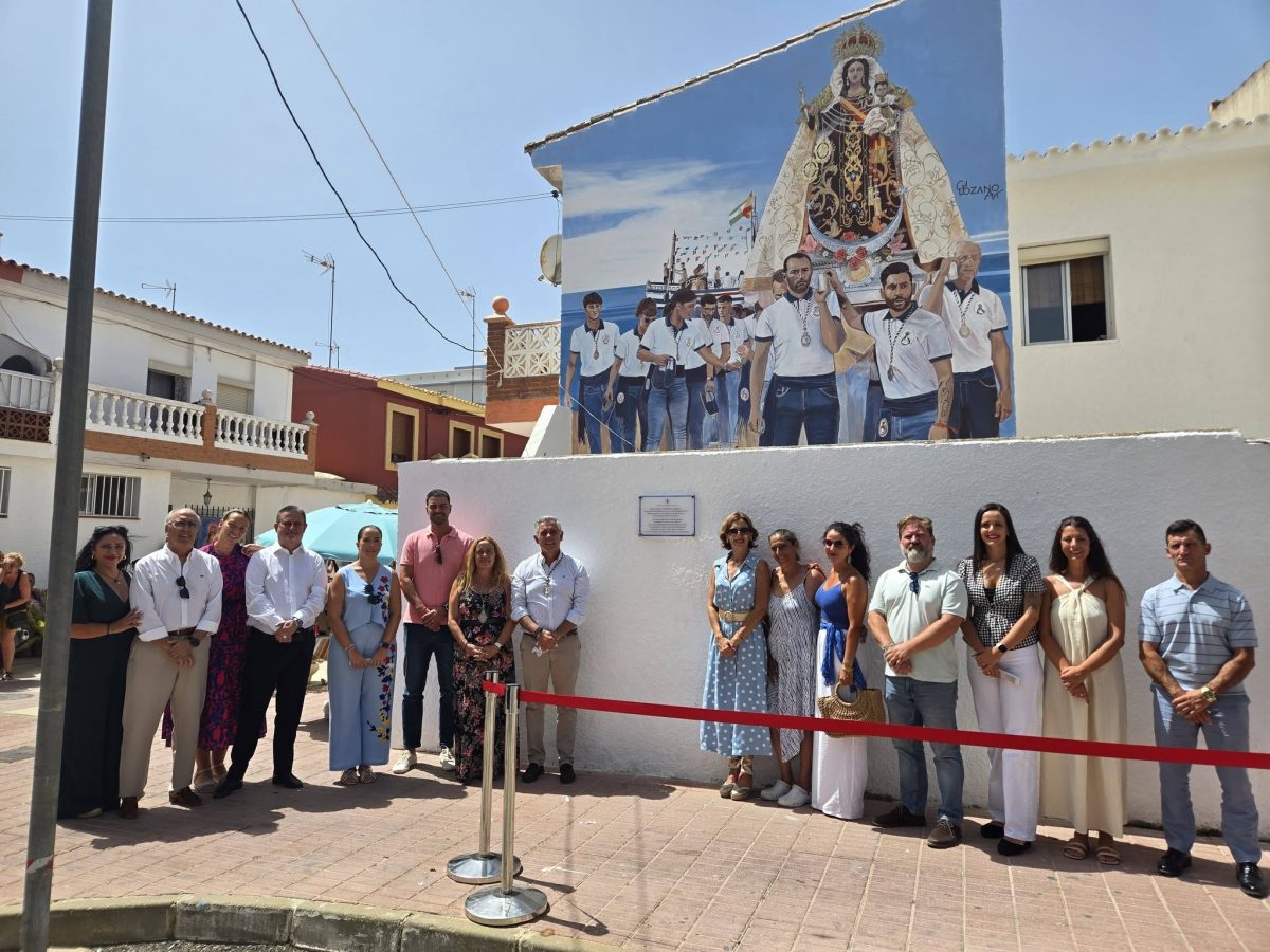 Un mural homenajea a la Virgen del Carmen y a los pescadores de Sabinillas - mural manilva mural manilva