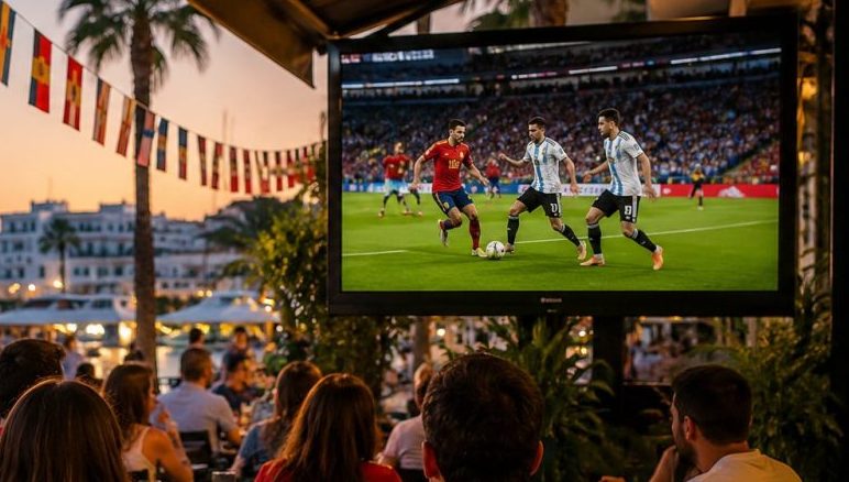 Marbella autoriza pantallas en las terrazas para seguir la final del Mundial entre España y Argentina - pantalla terraza e1784310626971 Marbella autoriza pantallas en las terrazas para seguir la final del Mundial entre España y Argentina - pantalla terraza e1784310626971