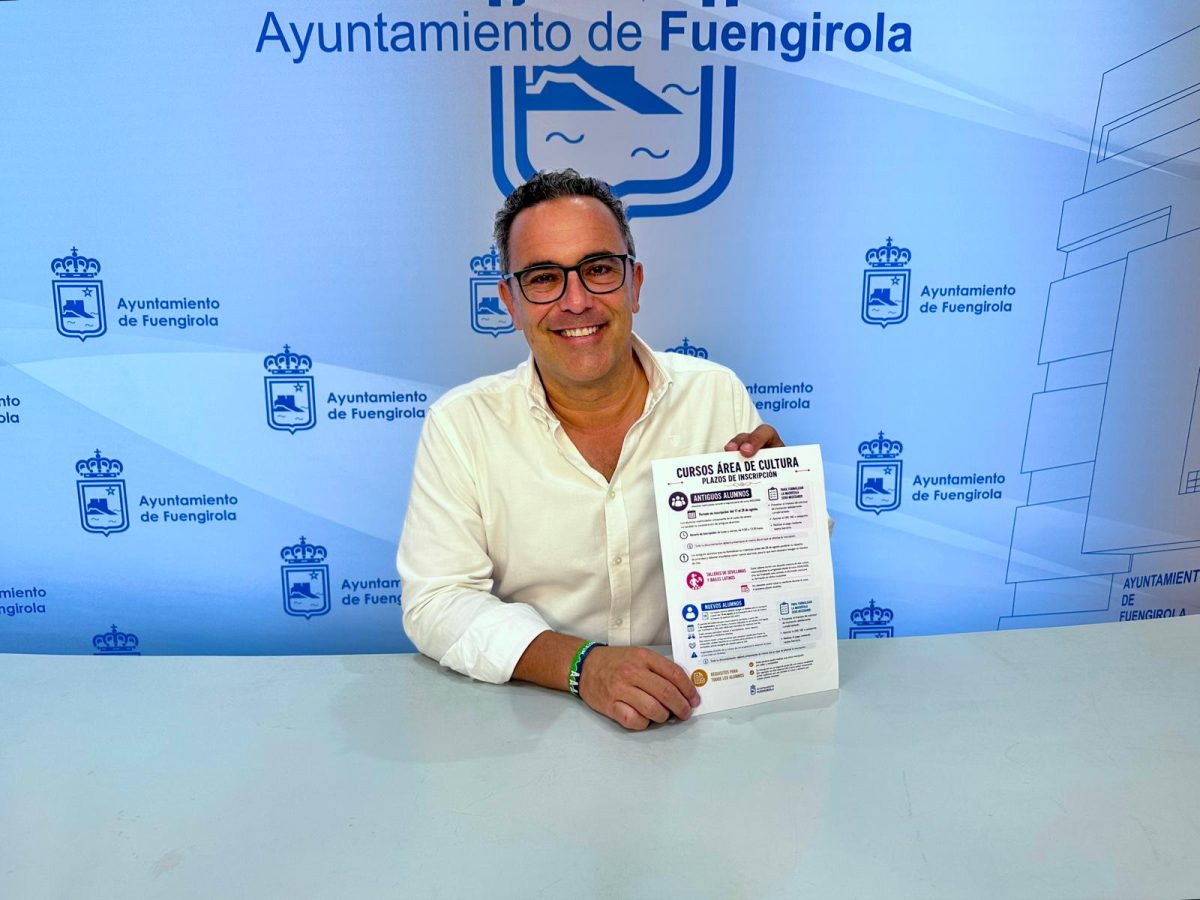 Fuengirola abre el 17 de agosto la matrícula para los cursos 2026/27 de la Casa de la Cultura - Fuengirola Rodrigo Romero Rodrigo Romero, concejal de Cultura