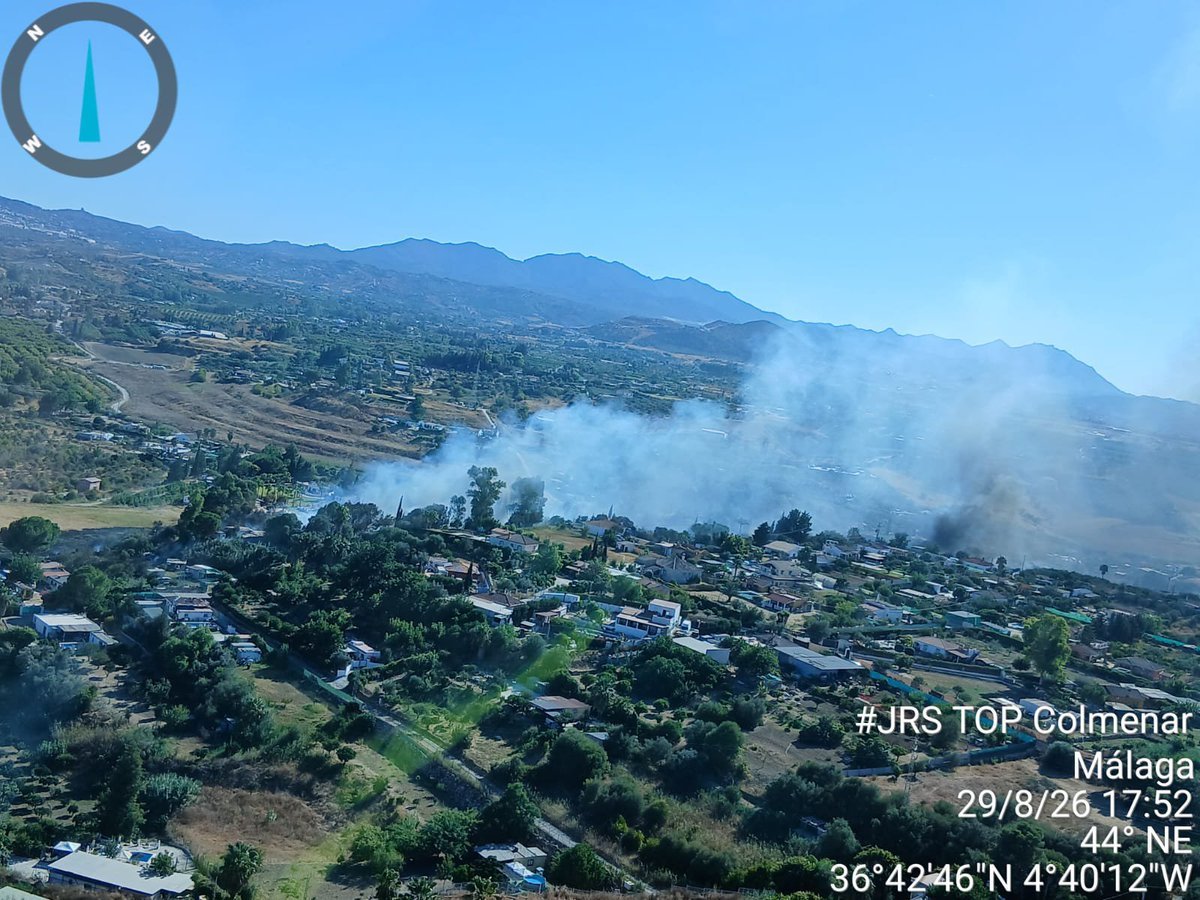 Incendio forestal en Cártama: el INFOCA despliega medios aéreos y terrestres - Incendio Cartama 1 Incendio en Cártama